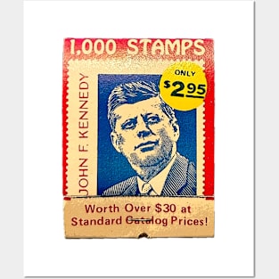 JFK 1000 Stamps Matchbook Cover Posters and Art